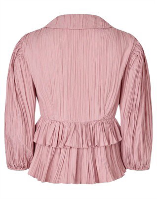 Balloon Sleeve Tie Bluse - Pink Nectar